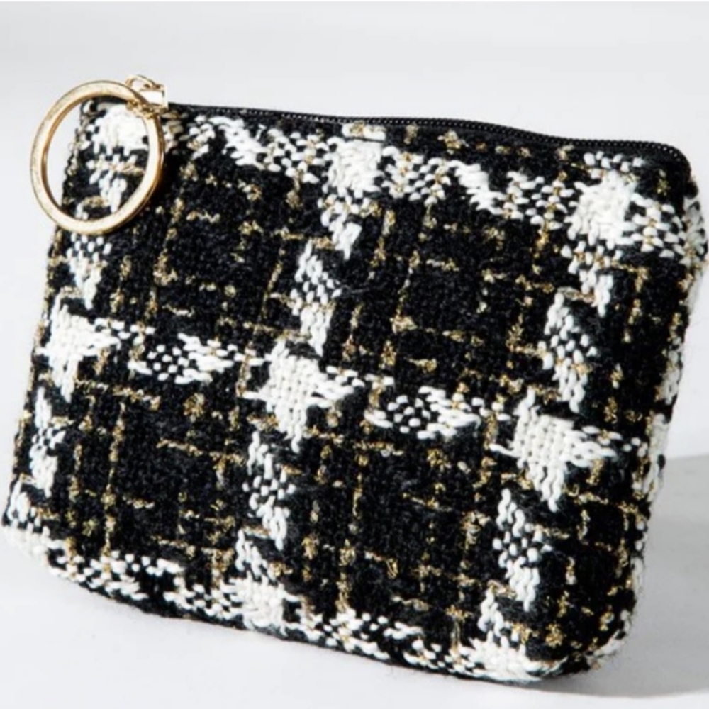 L.I.B. Tweed Lurex Coin/Card Purse With A Keyring.